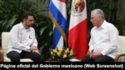Miguel Díaz-Canel se reúne en La Habana con el director general del Instituto Mexicano del Seguro Social, Zoé Robledo.