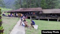 Campamento de Los Planes de Gualaca, en la provincia panameña de Chiriquí.