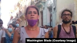 Marcha del 11J del 2021 (Imagen de Twitter del diario Washington Blade).