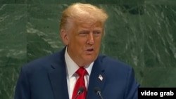 El presidente Donald Trump en las Naciones Unidas el 23 de septiembre de 2025.