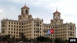 Vista del Hotel Nacional de Cuba, donde se alojará parte de la delegación que acompañará al presidente Obama.