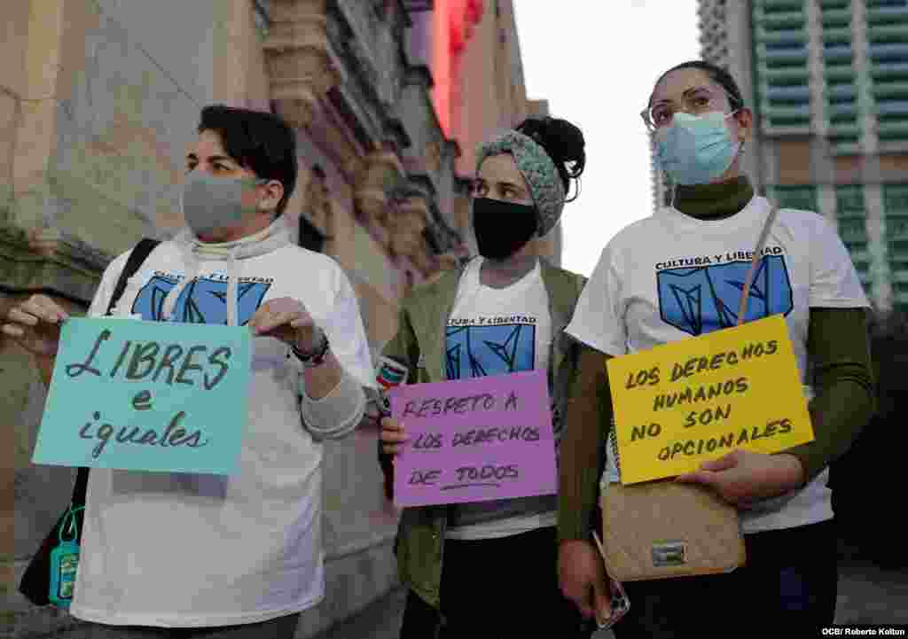 Exiliados desfilan por Miami en apoyo al MSI y pidieron respeto a los DDHH en Cuba