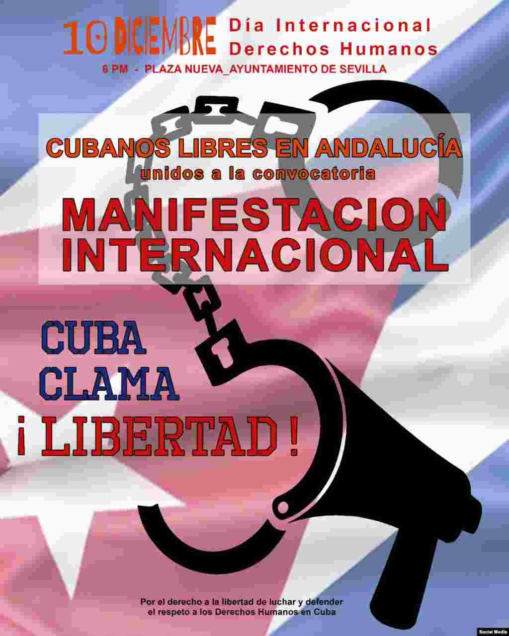 Convocatorias a manifestarse el Día de los Derechos Humanos.