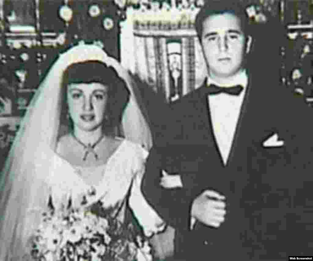 Fidel Castro y Mirta Díaz-Balart, padres de Fidel Angel Díaz-Balart. "Fidelito" nació en 1949 del breve matrimonio de su padrecon Mirta Díaz-Balart.