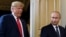 El presidente electo de EEUU, Donald Trump (izq) y el mandatario ruso Vladimir Putin en un encuentro en Helsinki, en 2018. (Brendan Smialowski/AFPGennady Gatilov,Archivo)