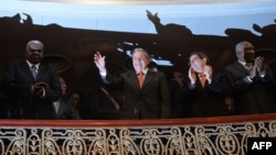 El general Raúl Castro en el Gran Teatro de La Habana.