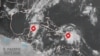 Cuba enfrenta por los dos extremos de la isla las tormentas tropicales “Marco”, en occidente, y “Laura”, en el oriente (Detalle de una imagen de satélite tomada a la 1:00 de la tarde del sábado por el Centro Nacional de Huracanes, con sede en Miami).