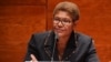 La congresista Karen Bass el 17 de junio de 2020 en una audiencia sobre la justicia y la policía (Kevin Dietsch / AFP).