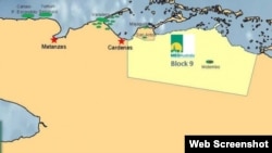 Los proyectos de exploración petrolera de Melbana en Cuba se ciñen al Bloque 9, situado entre Varadero y Motembo.